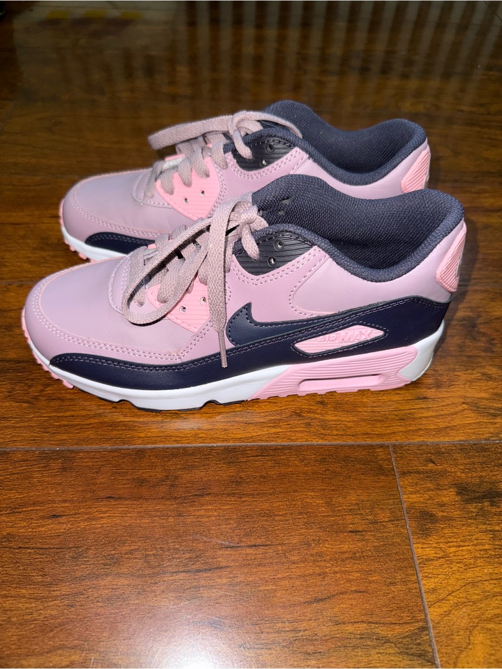Nike Air Max 90 Kids Pink and Navy Sneakers
